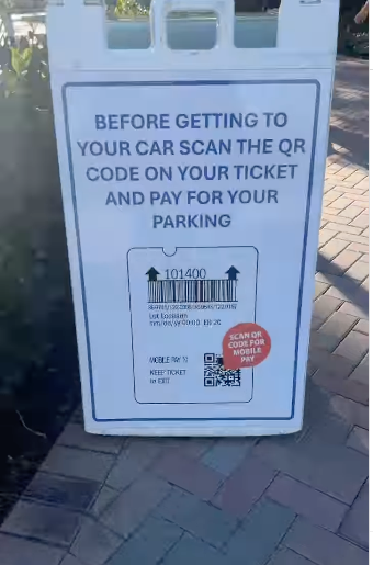 sign downtown disney parking improvement