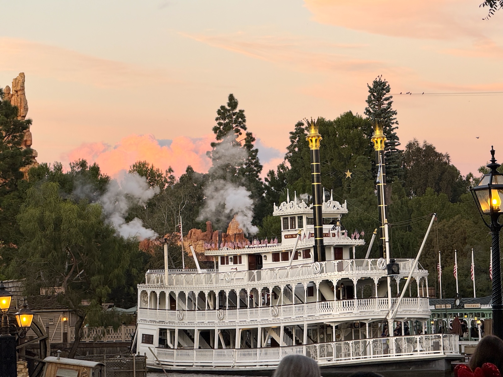 Disneyland Mark Twain sunset