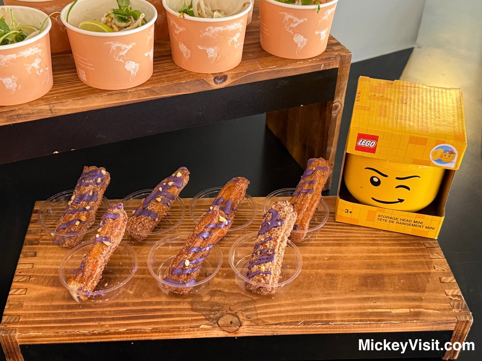 ube-frosted churros from Satellite Bites LEGOLAND