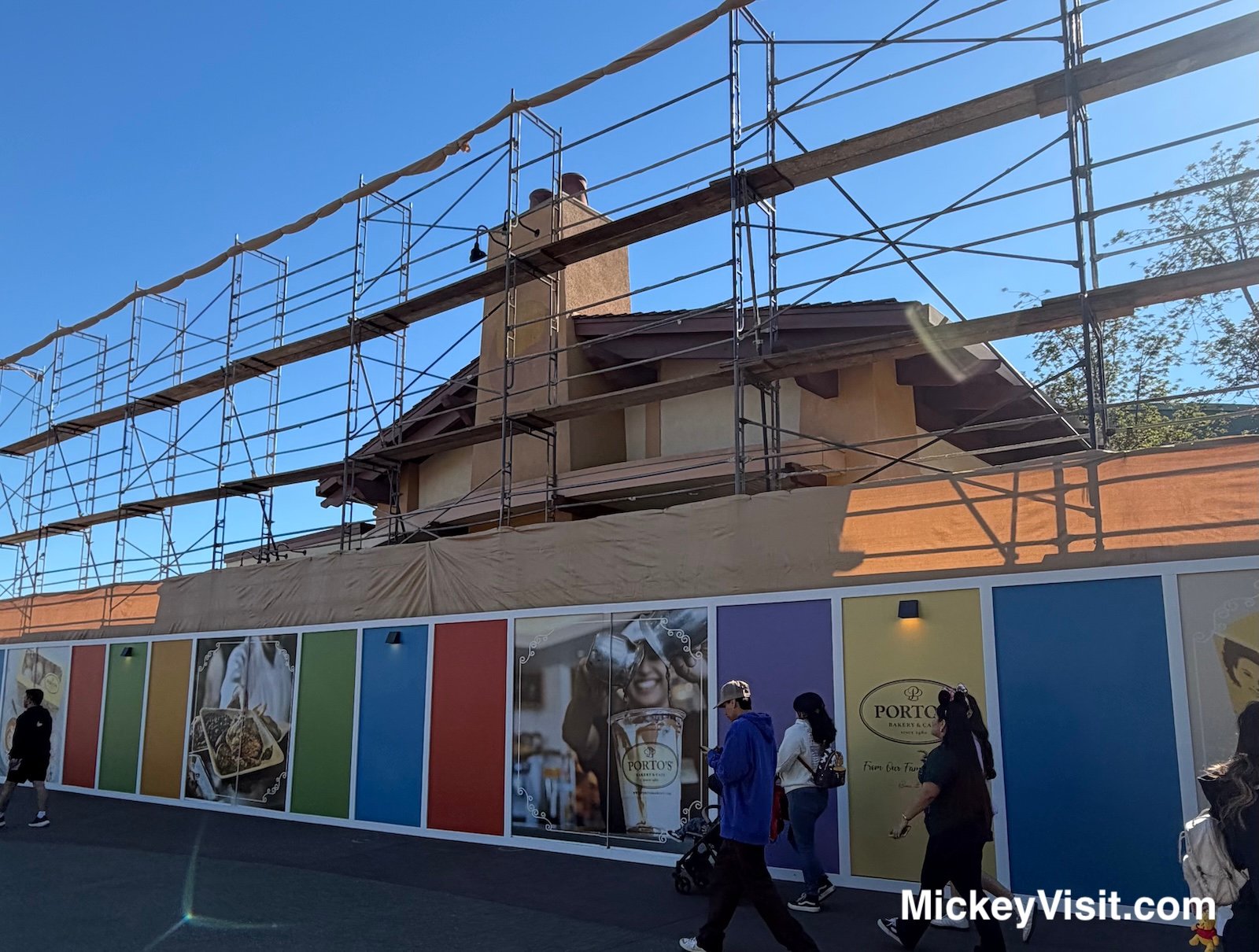 Porto's Bakery construction walls Downtown Disney