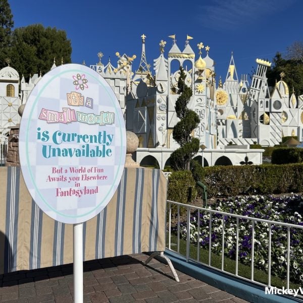 disneyland its a small world closed sign