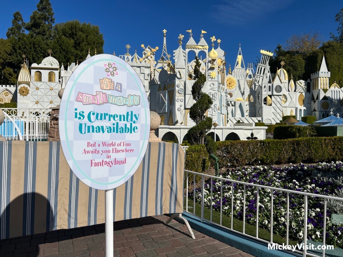 disneyland its a small world closed sign