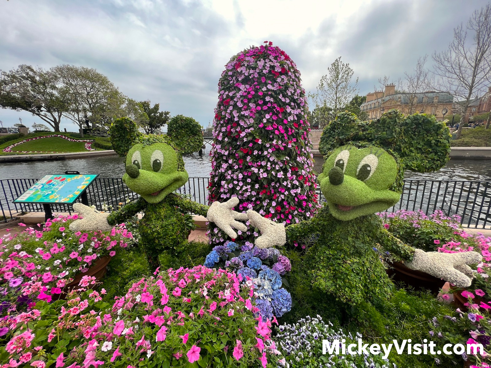 Mickey and Minnie Mouse topiaries for the annual EPCOT Flower & Garden Festival