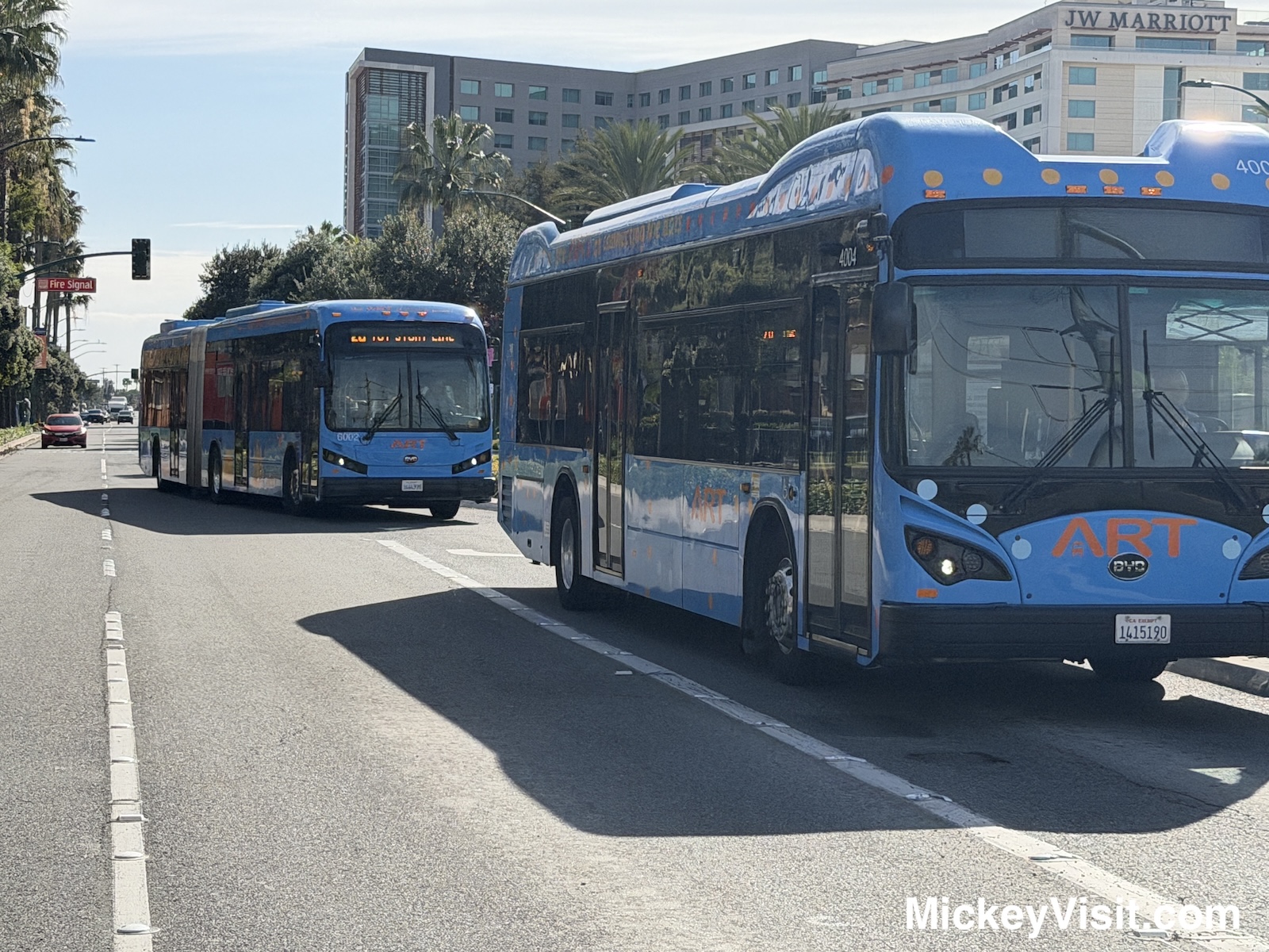 ART bus driving in front of JW Marriott