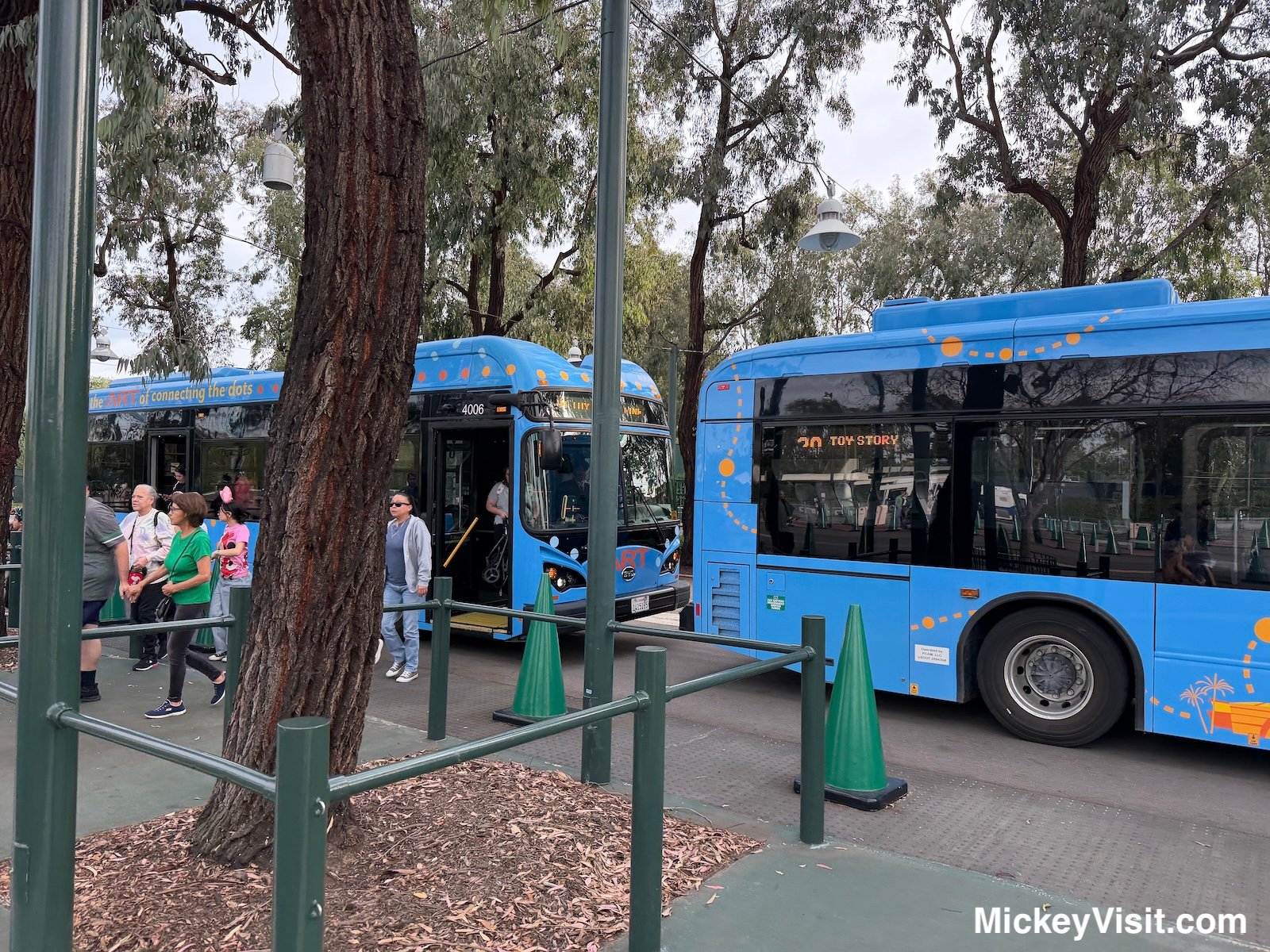 ART bus in Anaheim dropping off guests