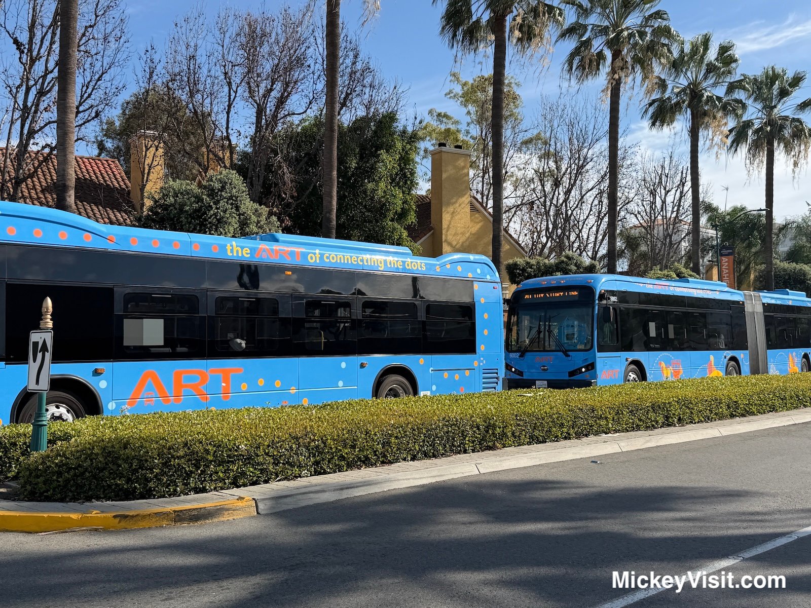 Disneyland ART shuttle bus on street