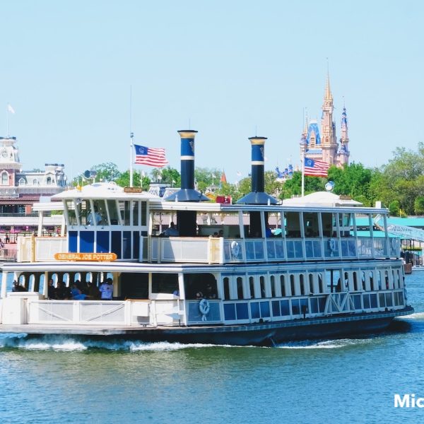 Ferry boat in water at Magic Kingdom