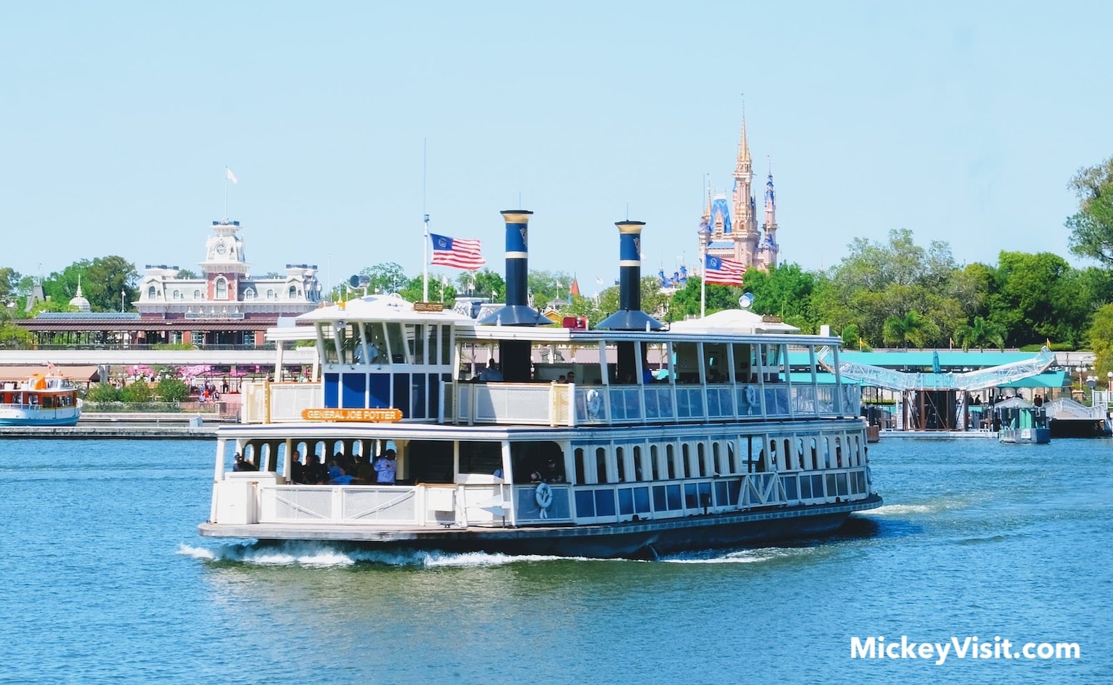 Ferry boat in water at Magic Kingdom