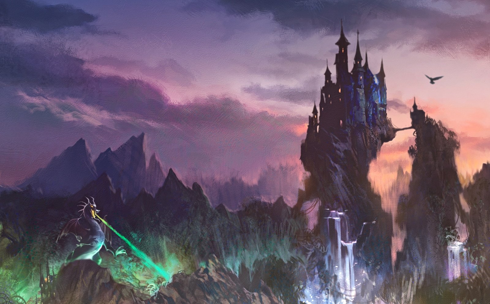 Maleficent dragon, Villains Land concept art