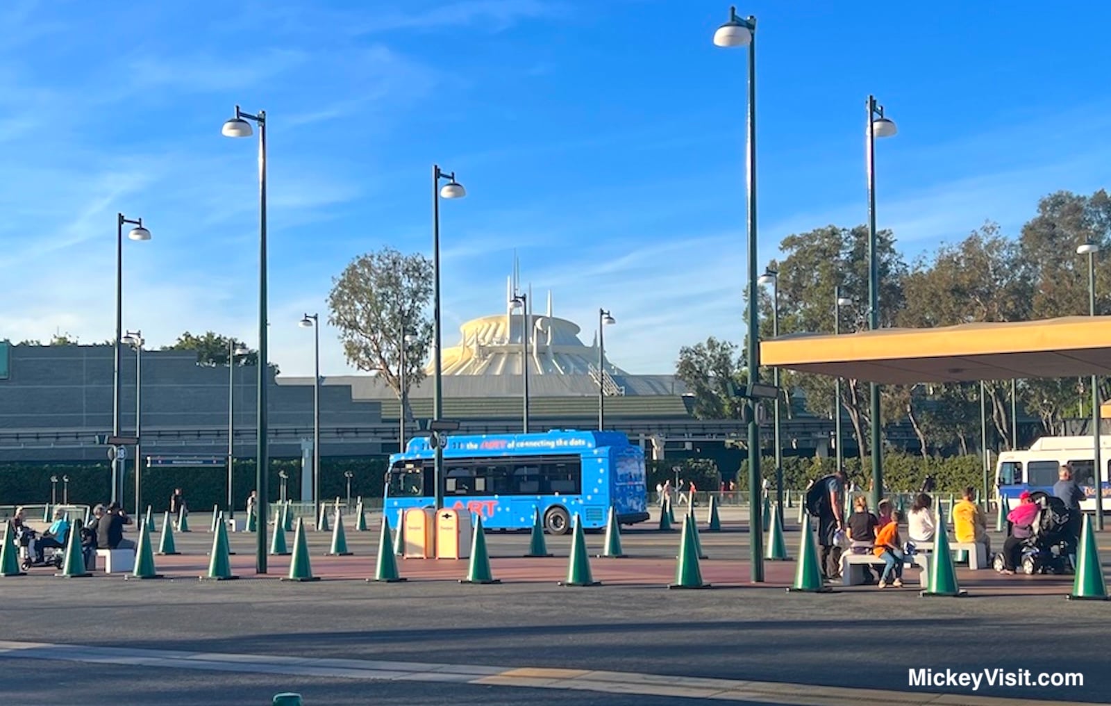 ART shuttle with Space Mountain in background