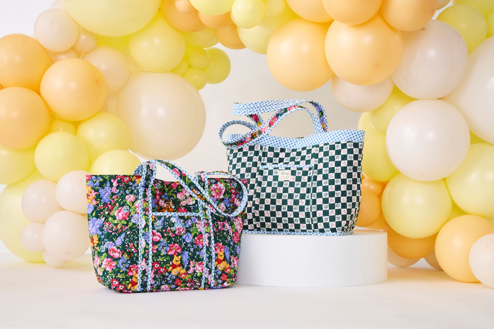 Winnie the Pooh Vera Bradley bags with yellow balloons