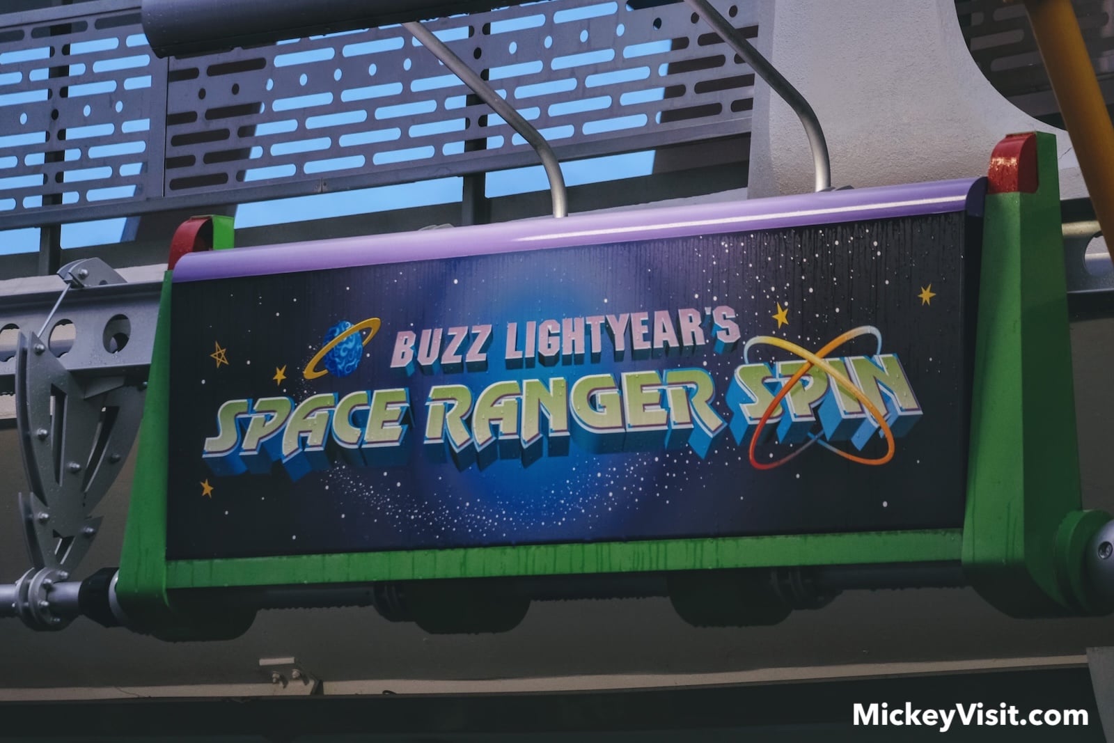 Buzz Lightyear's Space Ranger Spin sign