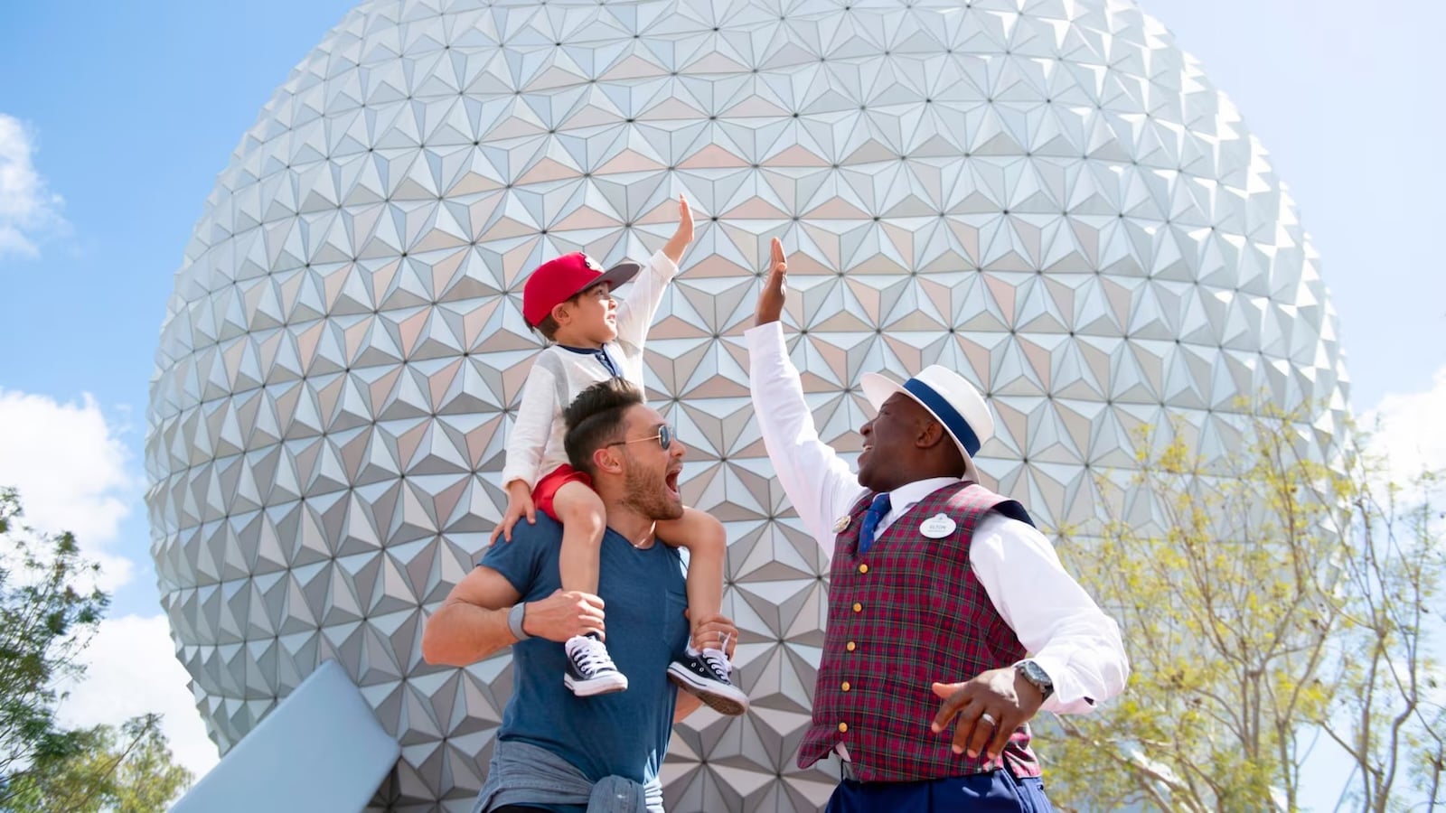 Disney cast member high-five
