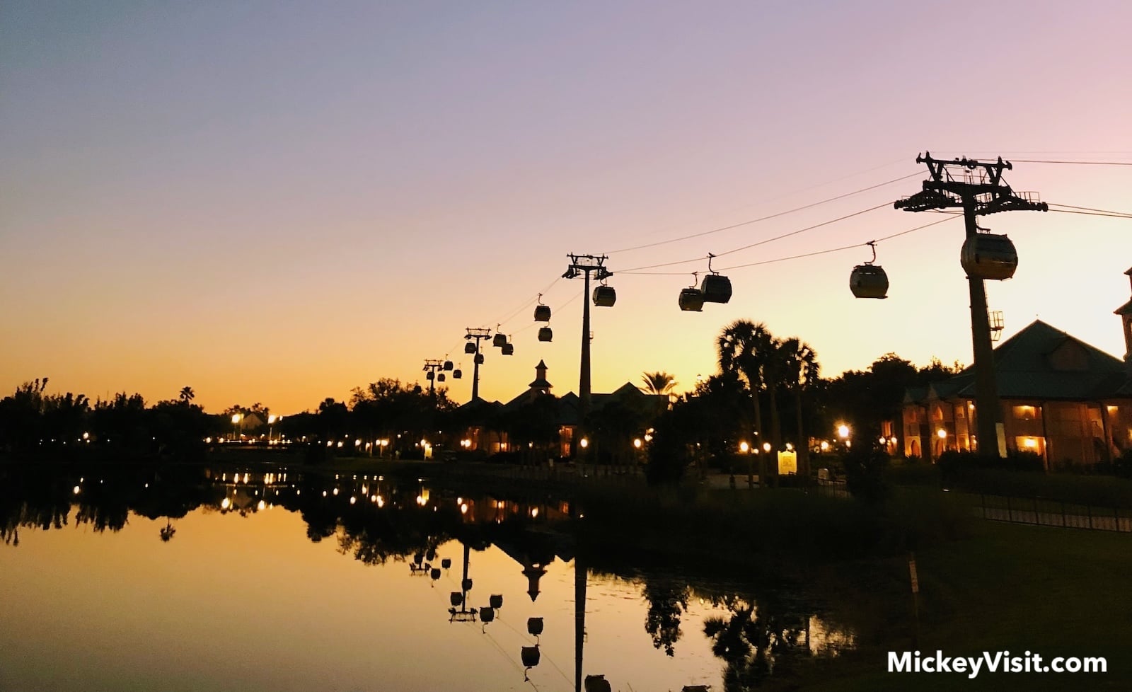 Disney Skyliner sunset