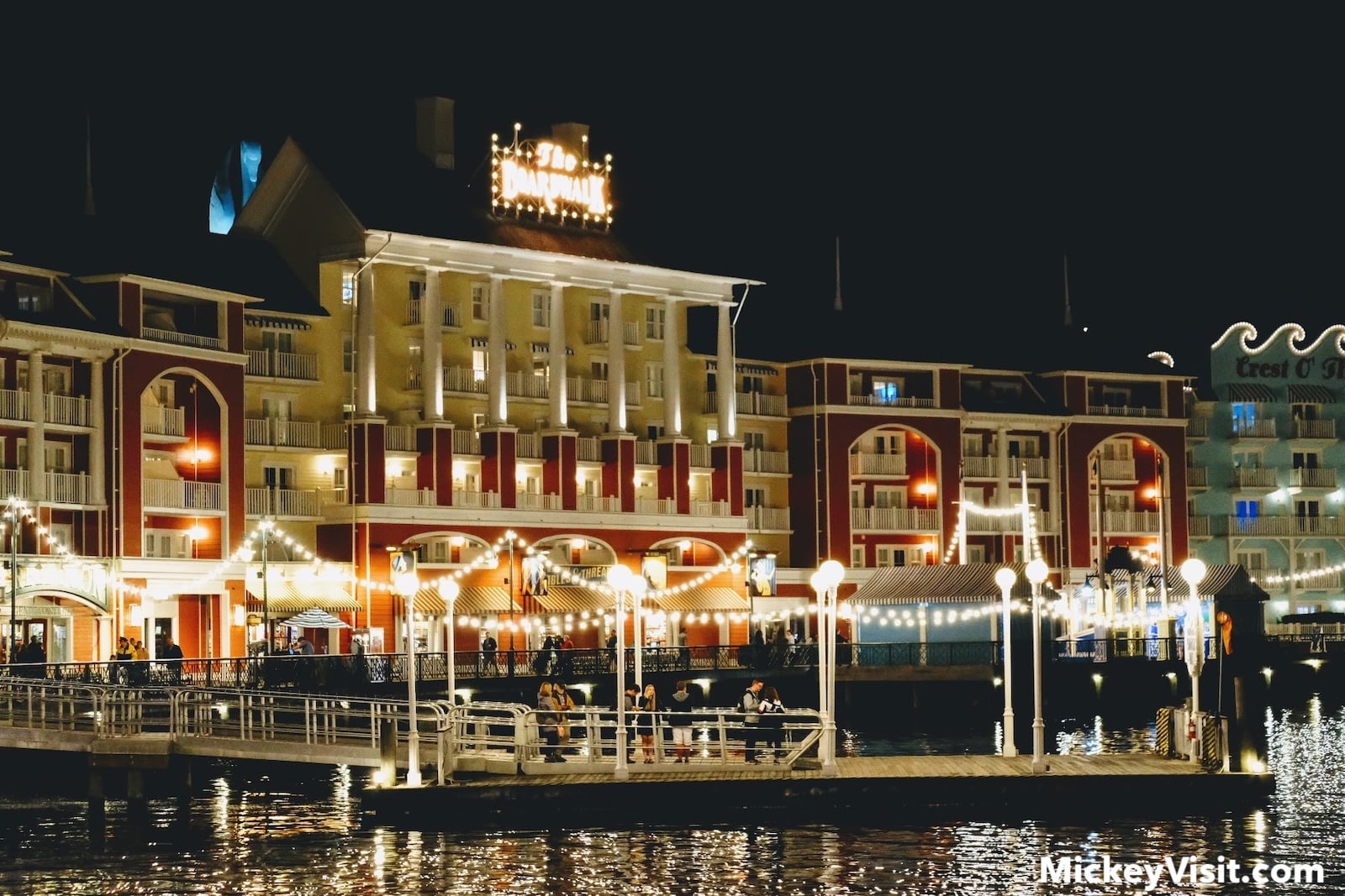 Disney's BoardWalk at night