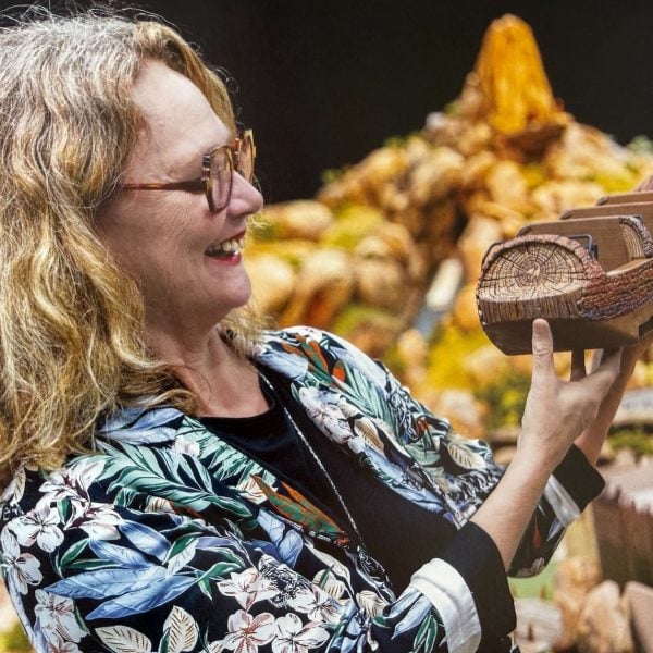 Log flume ride vehicle