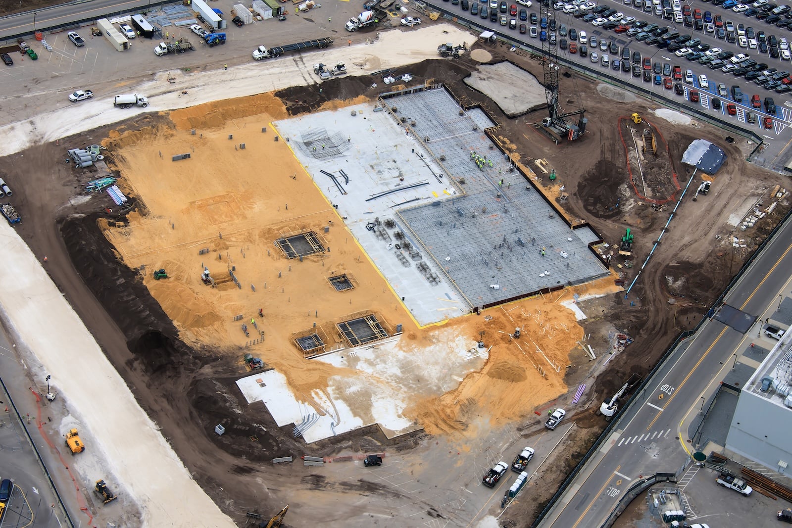 Monstropolis roller coaster construction