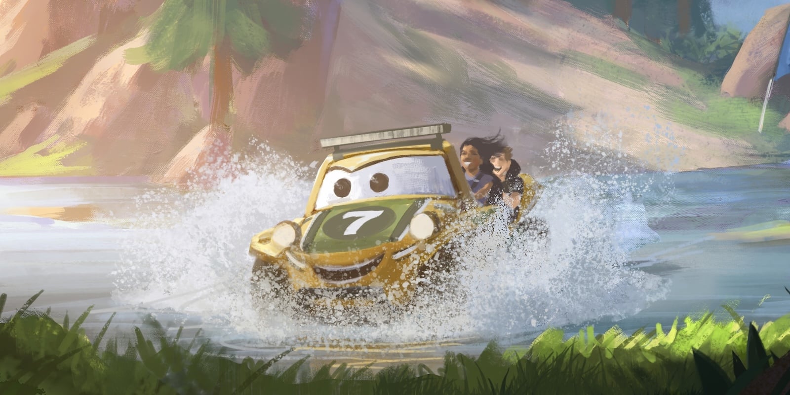 Cars ride concept art
