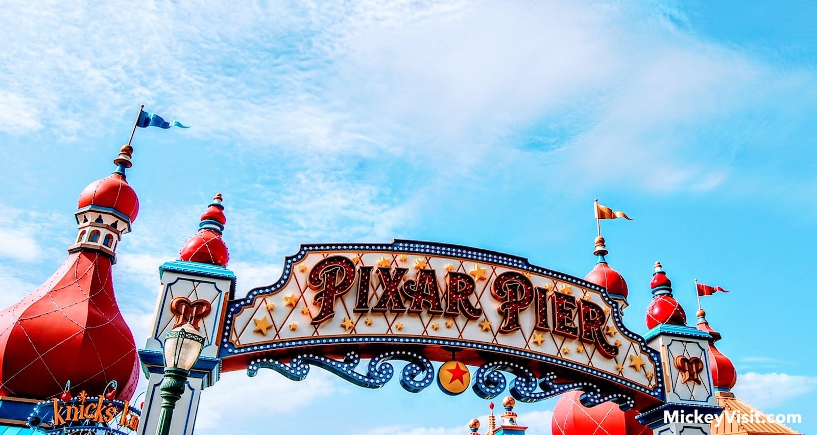 Pixar Pier sign