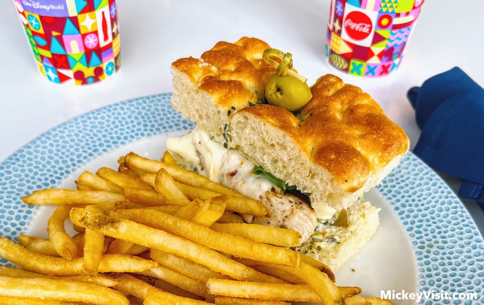 Grilled chicken sandwich, fries