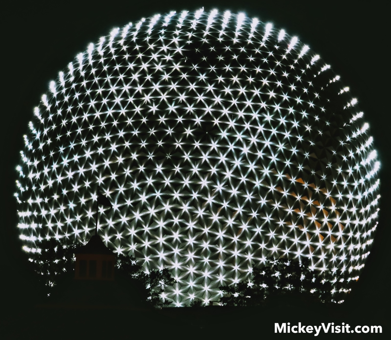 Spaceship Earth at night