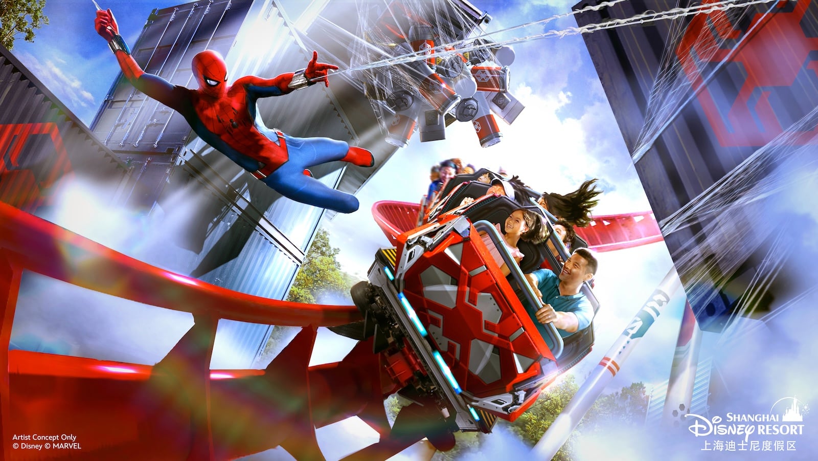 Spider-Man roller coaster