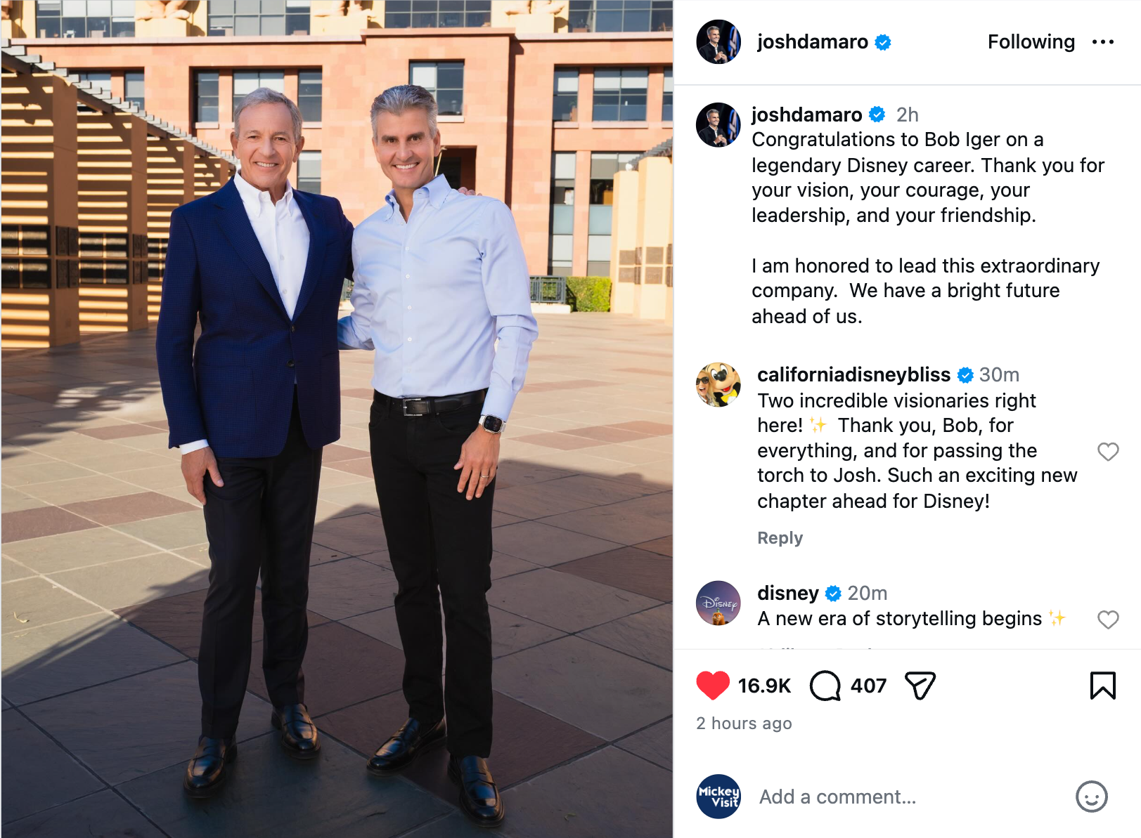 disney ceo josh damaro