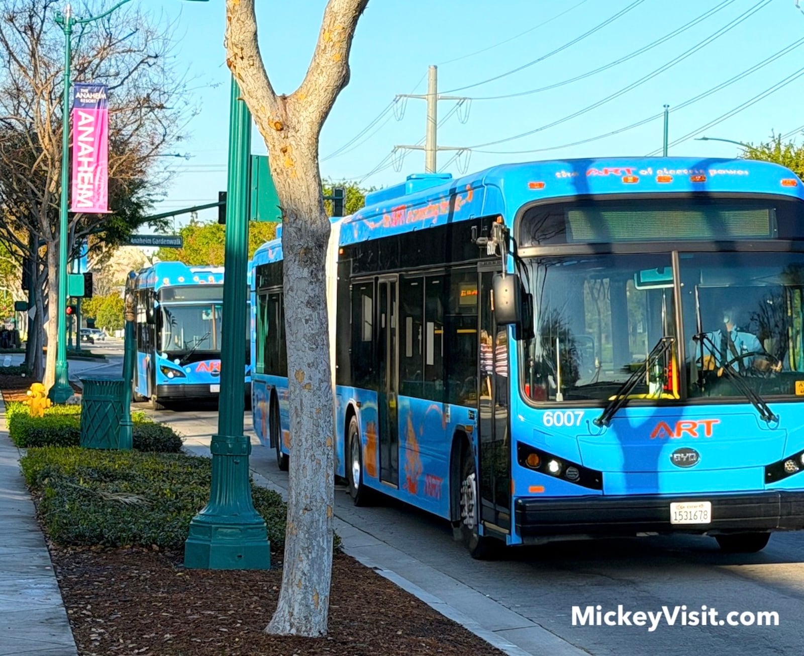 ART Shuttle pickup near Disneyland