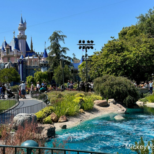 Disneyland Lagoon with Castle in Background