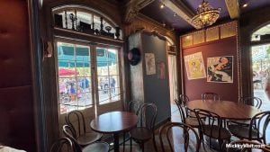 View of the inside of the new Disneyland Seating area