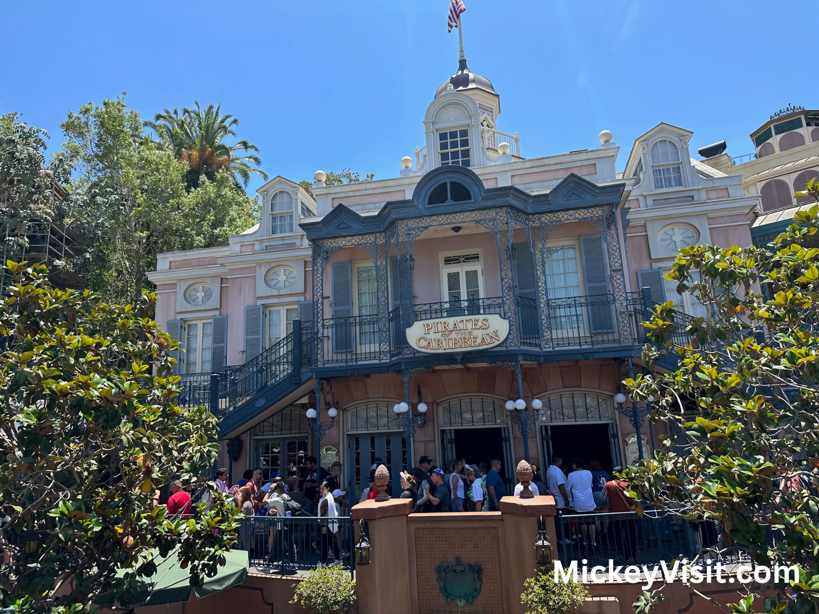 The outside marquee for Pirates of the Caribbean