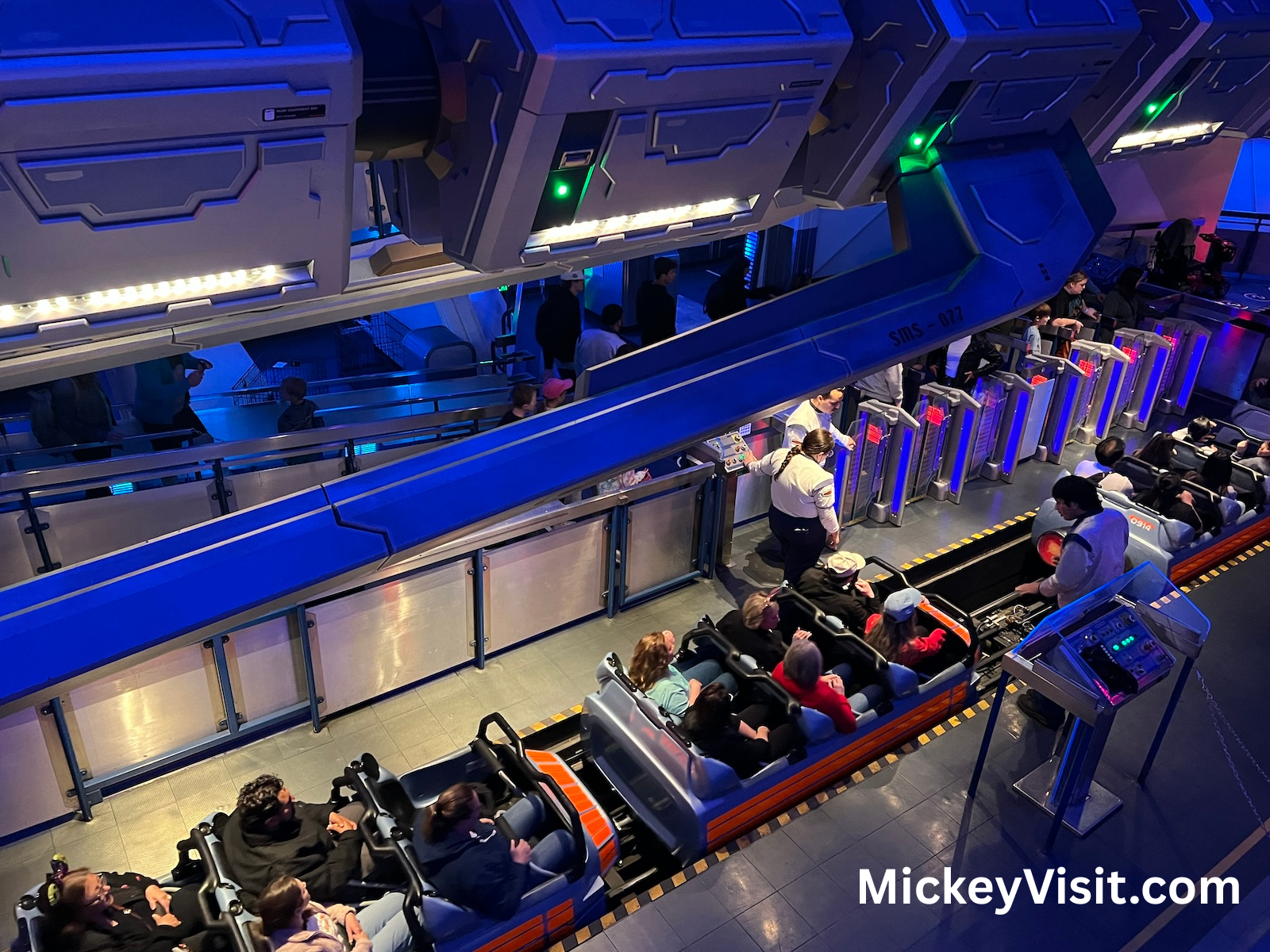 Boarding area for Space Mountain