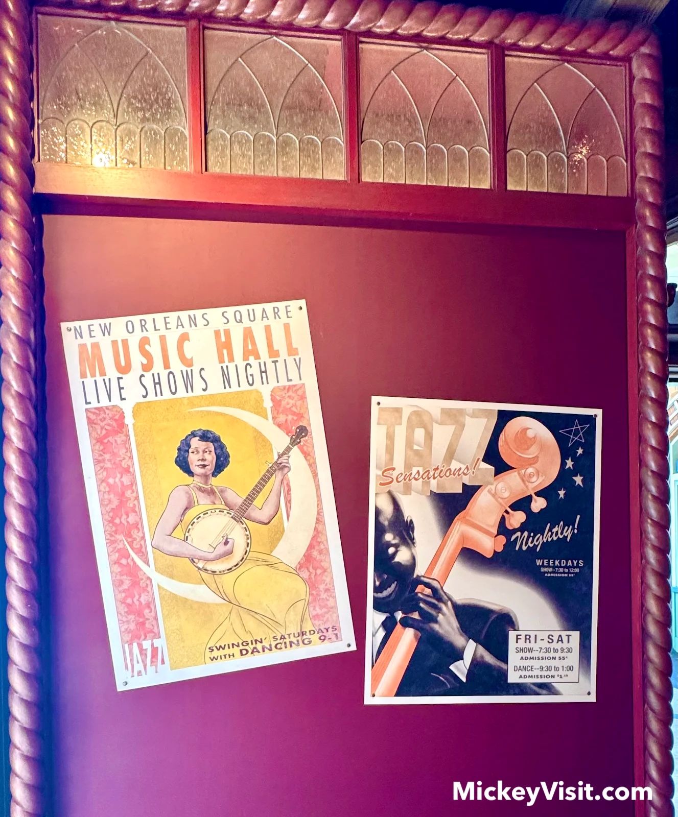 Close up shot of two jazz posters