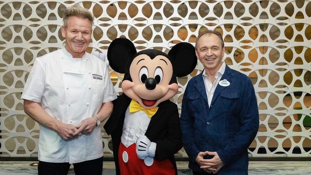gordon ramsay disneyland with president of disneyland