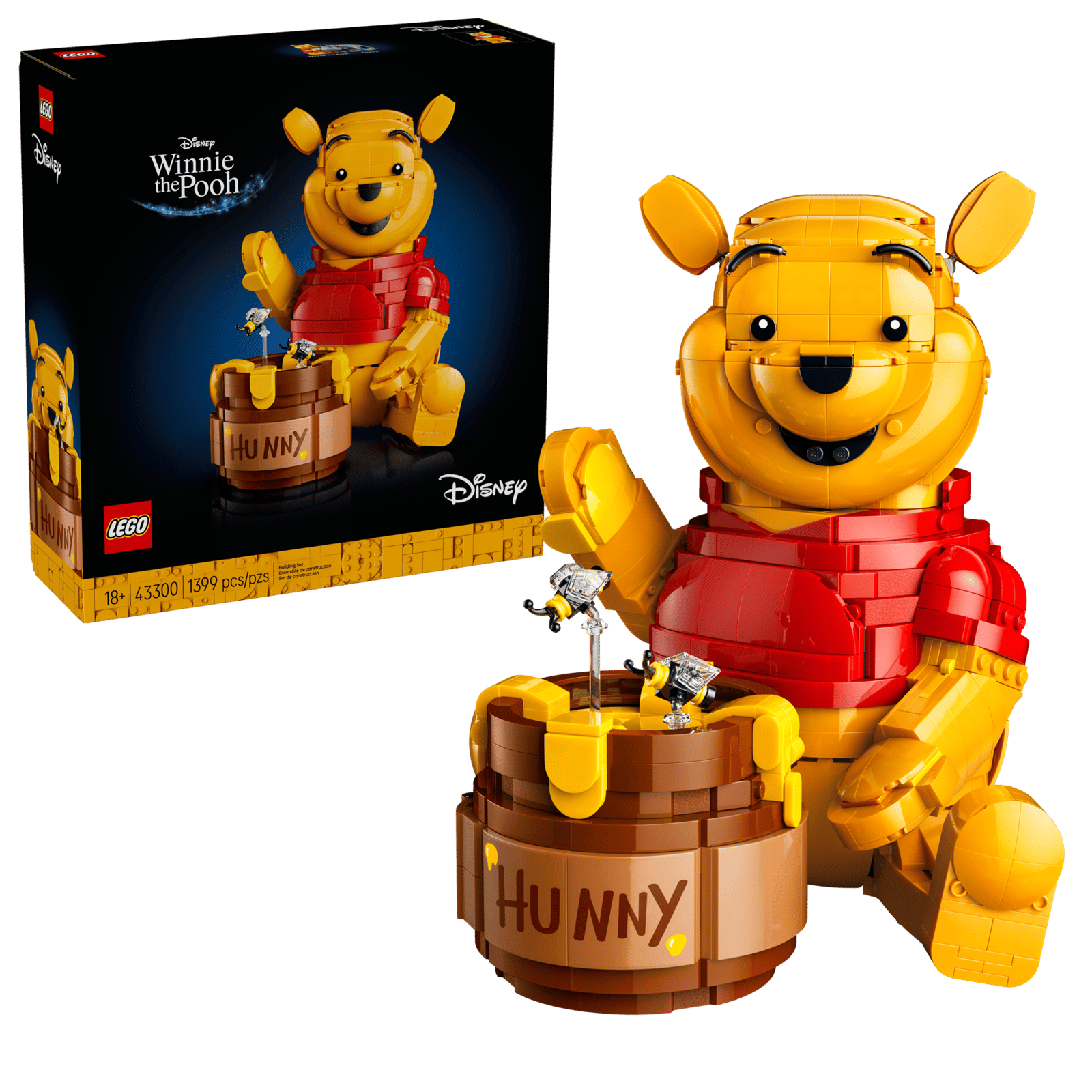 Winnie the Pooh built out of Lego