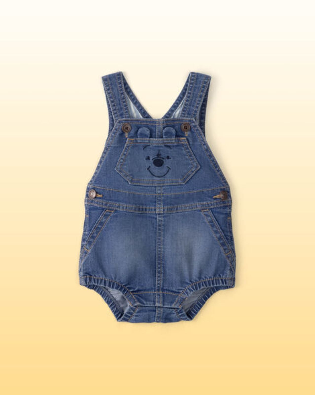 Denim Winnie the Pooh onesie overall set from Carter's