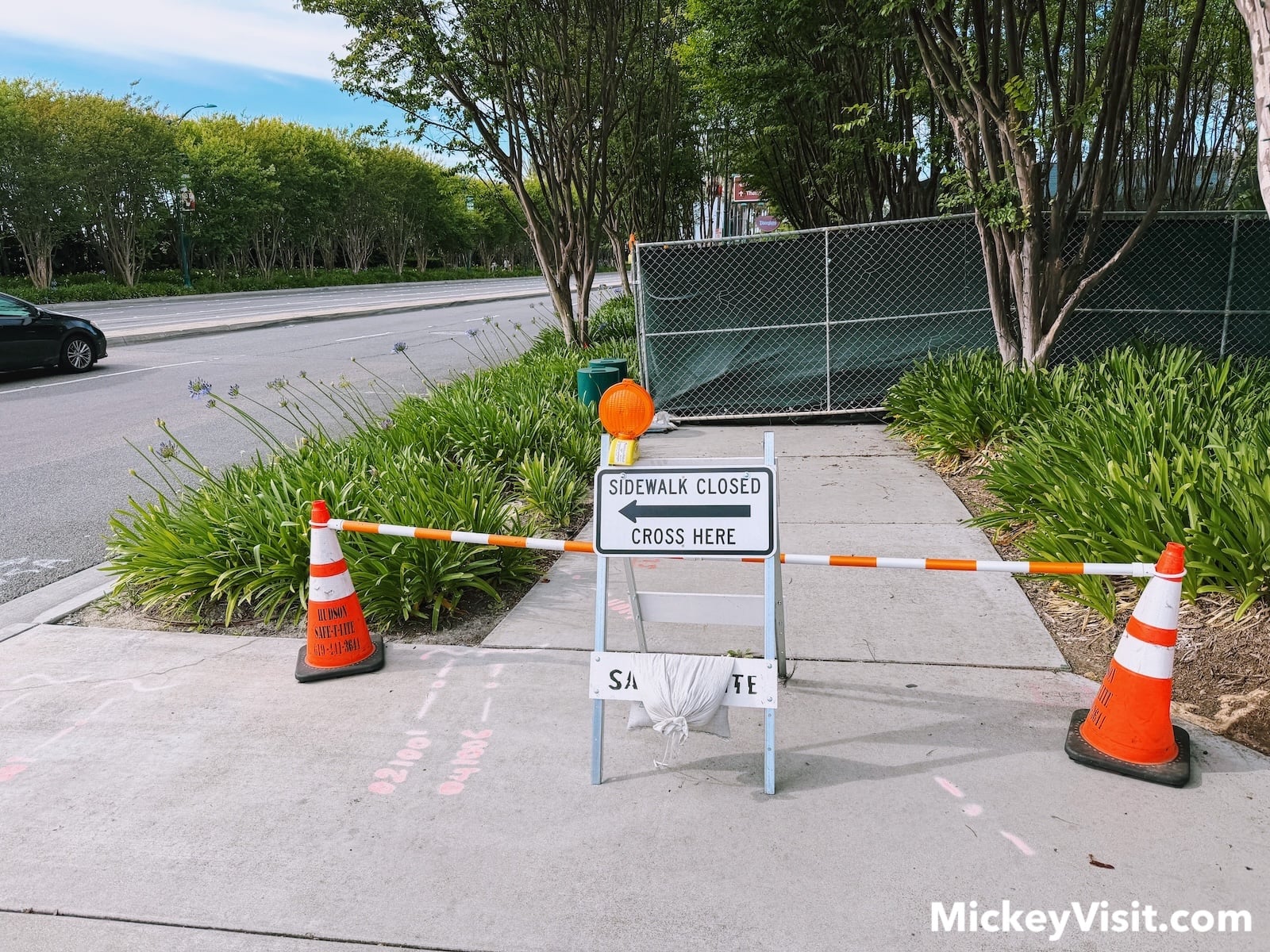 Disneyland Drive construction