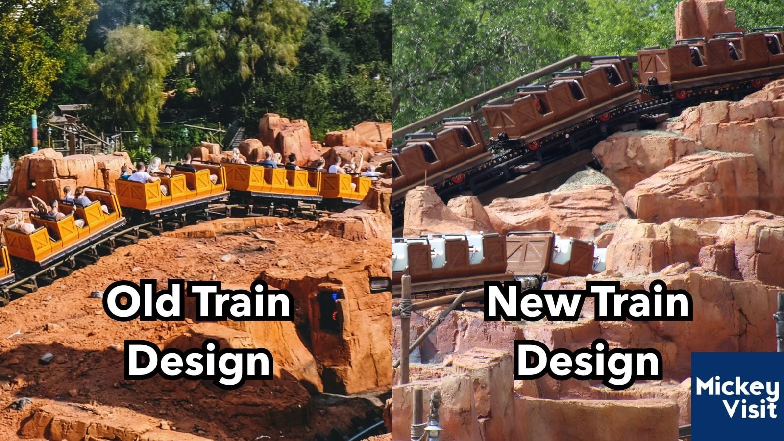 Big Thunder Mountain Railroad trains