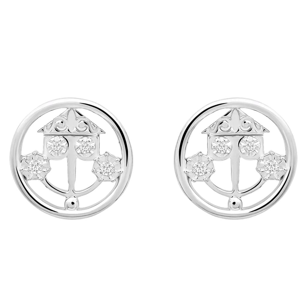 CRISLU "it's a small world" CLockface Earrings