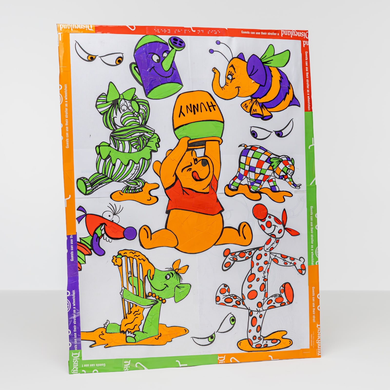 Winnie the Pooh recycled art