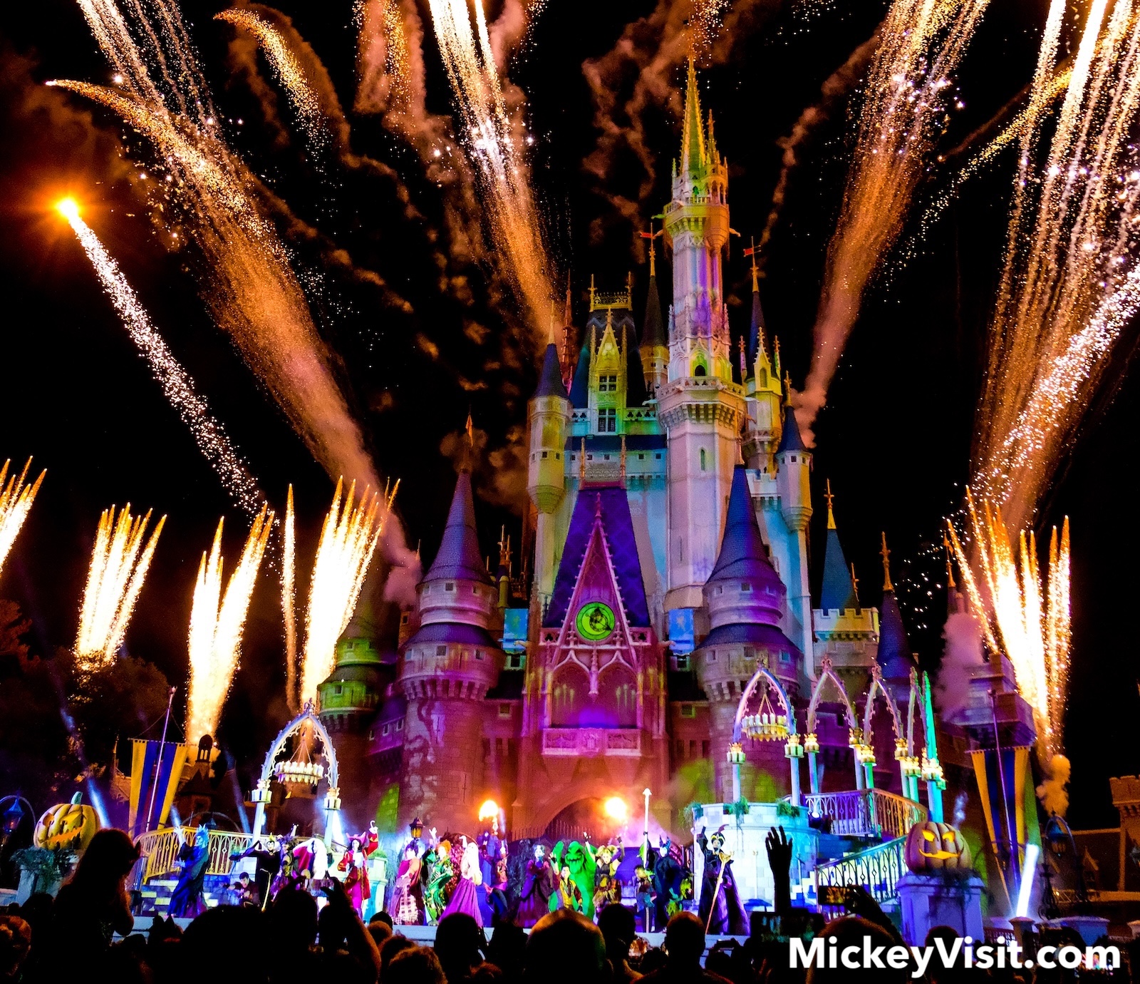 Cinderella Castle with fireworks