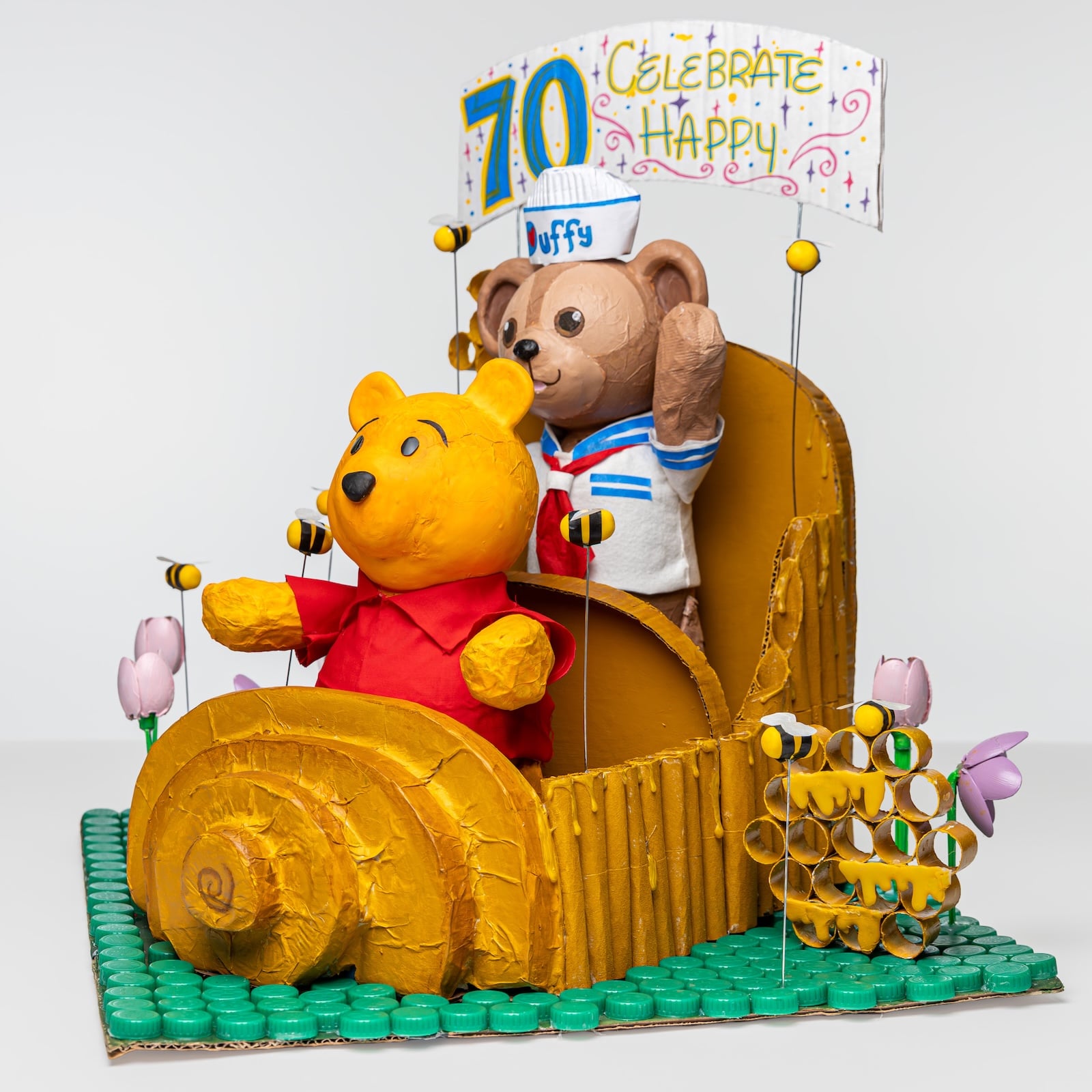 Winnie the Pooh recycled art