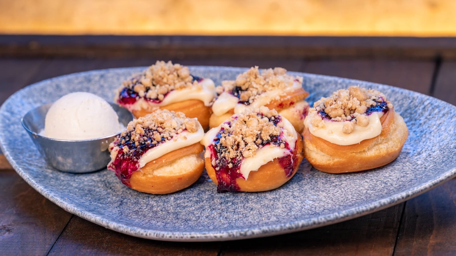 Lemon Blueberry Cobbler donuts