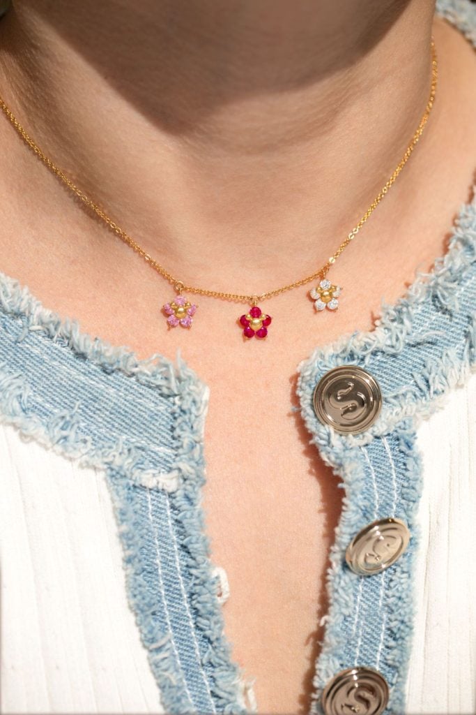 New Mickey Mouse Floral Necklace from Girls Crew