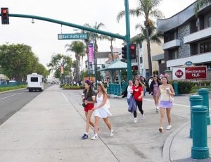 new Disneyland shuttle guests walking