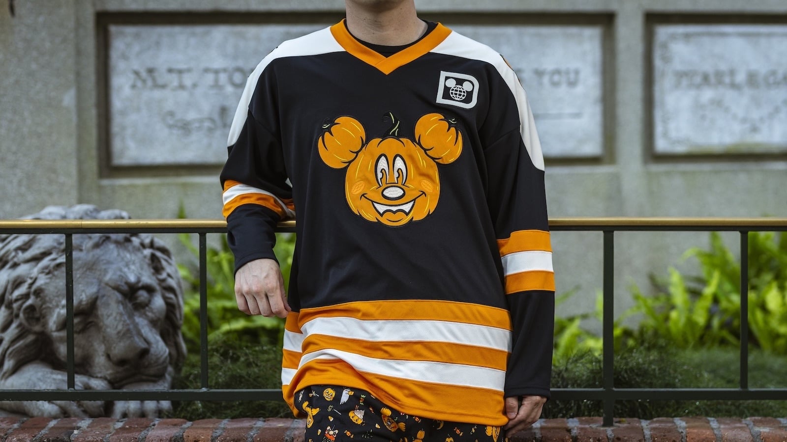 Pumpkin Mickey hockey jersey