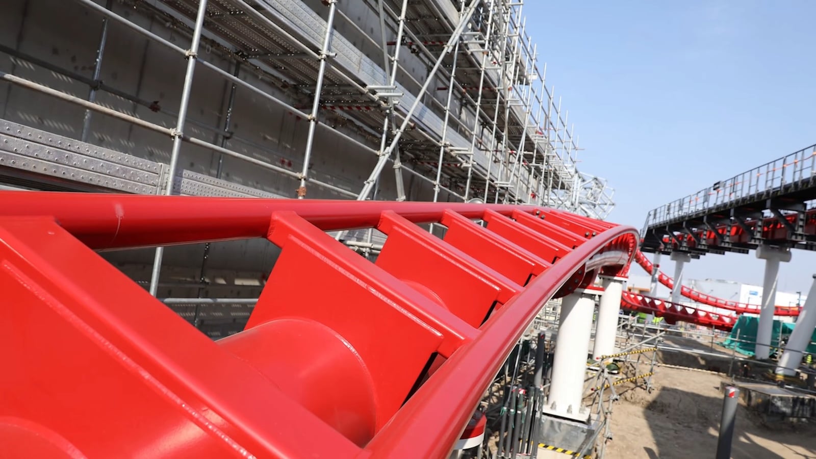 Spider-Man roller coaster track