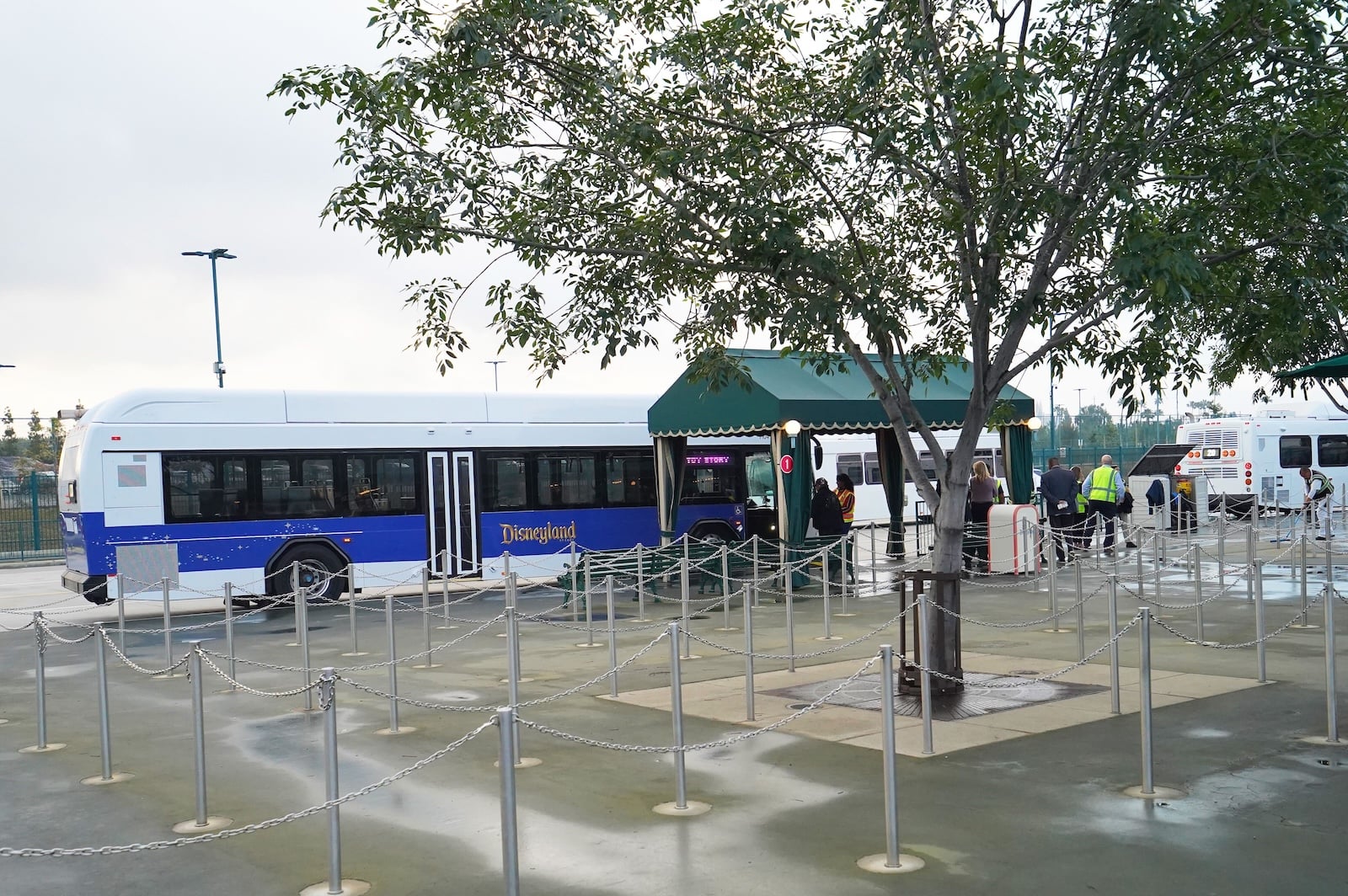 Disneyland Toy Story Parking Lot shuttle bus