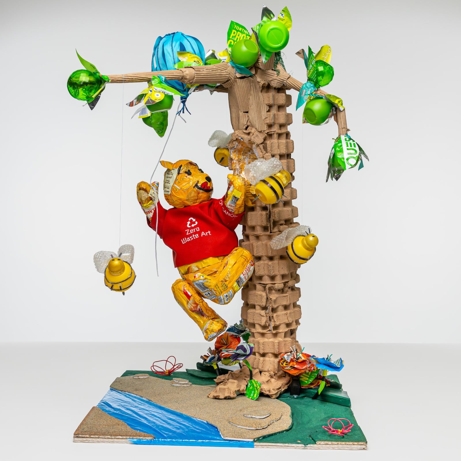 Winnie the Pooh recycled art