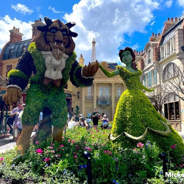 beauty and the beast topiary